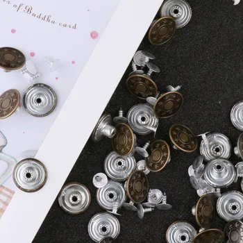 Çıtçıt Metal Düğmeler Herhangi Bir Kot Pantolon Basın Düğmeleri Değiştirme Kiti ile saklama kutusu Giyim DIY Aksesuarları