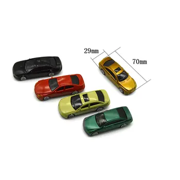 Ölçek 1: 75 Model Araba Model Oyuncaklar ABS Plastik Ölçekli Model Boyalı Araba tren düzeni için erkek ve kız oyuncakları